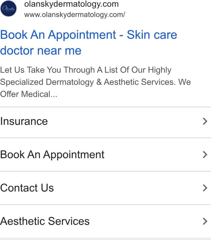 Olansky Dermatology & Aesthetics ad