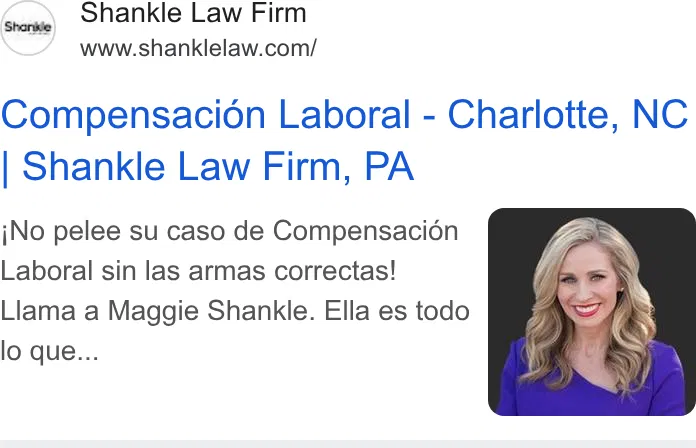 Shankle Law Firm ad