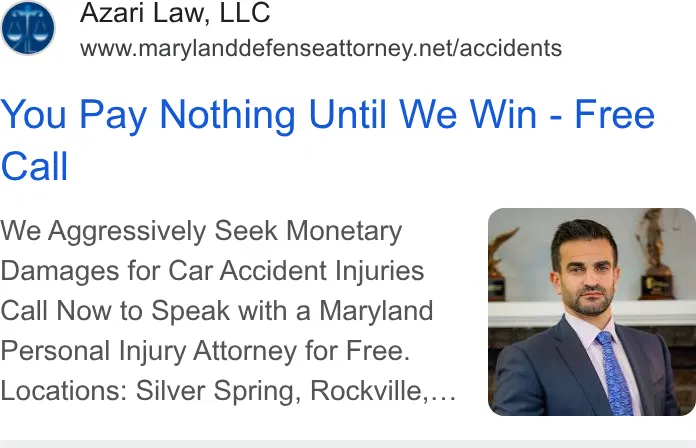 Azari Law, LLC ad