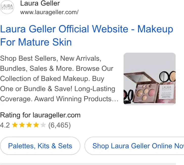 Laura Geller Beauty ad