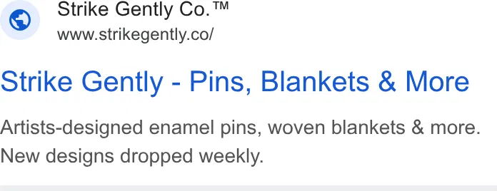 Strike Gently ad