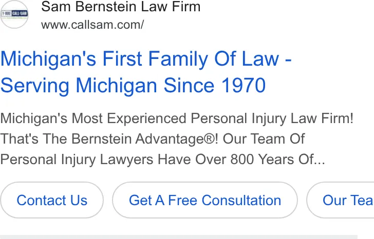 The Sam Bernstein Law Firm ad