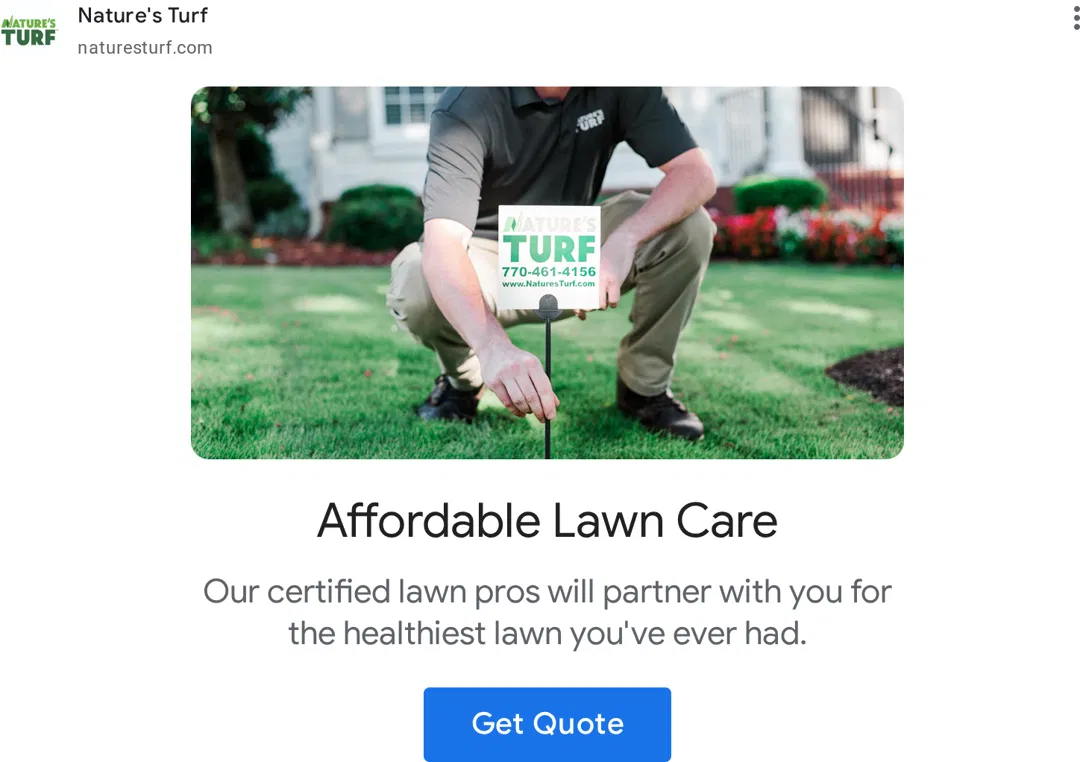 Nature's Turf ad