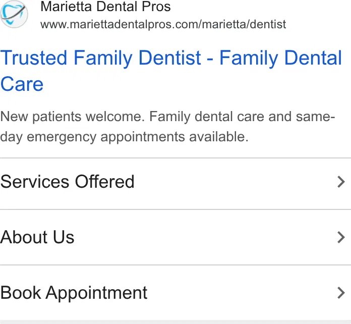 Marietta Dental Professionals ad