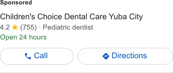 Children's Choice Dental Care San Francisco ad