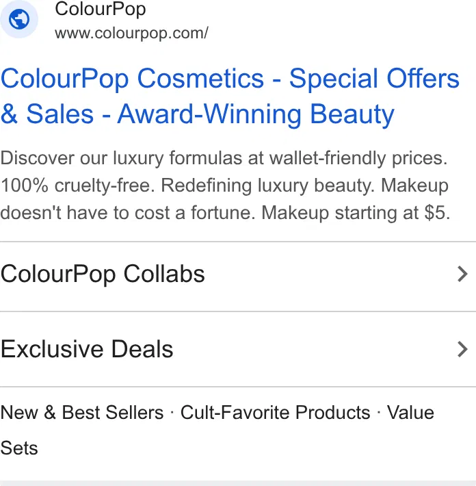 ColourPop ad