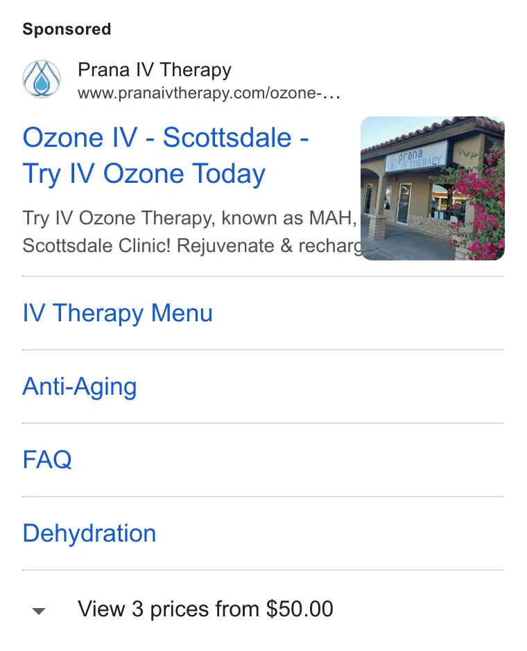 Prana IV Therapy ad