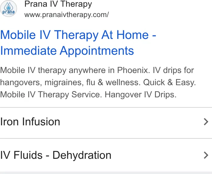 Prana IV Therapy ad