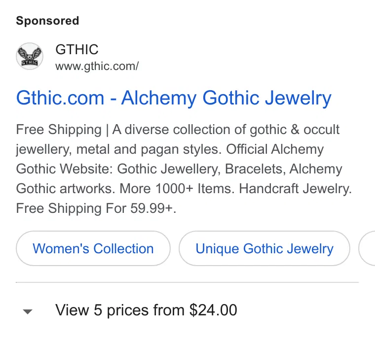 GTHIC ad