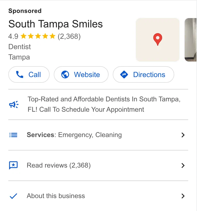 South Tampa Smiles ad