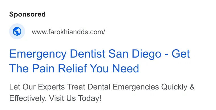 Farshin Farokhian, DDS ad