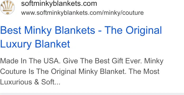Minky Couture ad