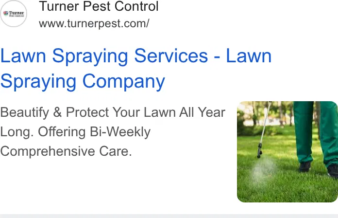 Turner Pest Control ad