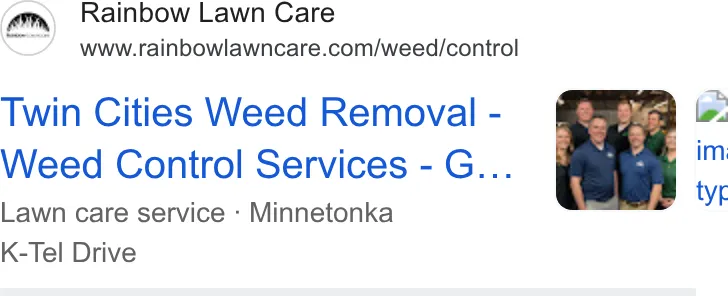 Rainbow Lawncare ad