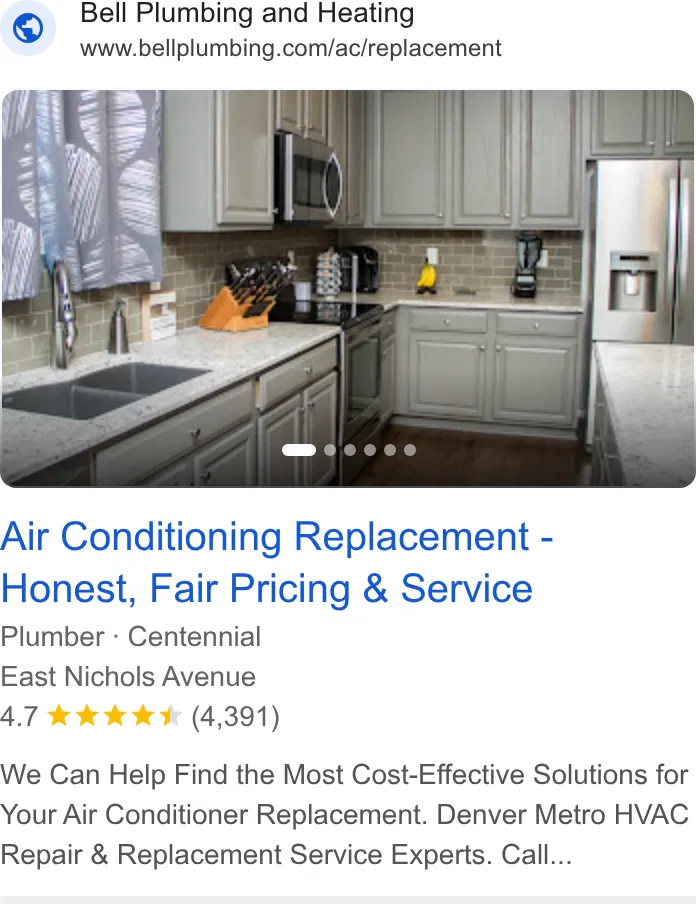 Bell Plumbing, Heating, Cooling & Electrical ad