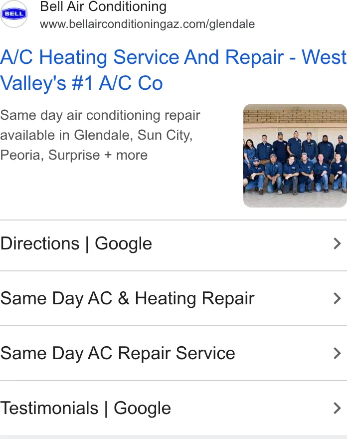 Bell Air Conditioning, LLC. ad