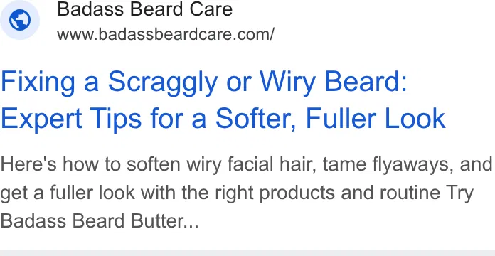 Badass Beard Care ad