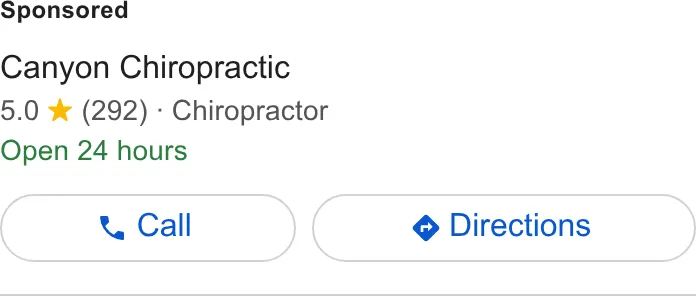 Canyon Chiropractic ad