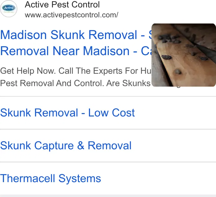 Active Pest Control ad