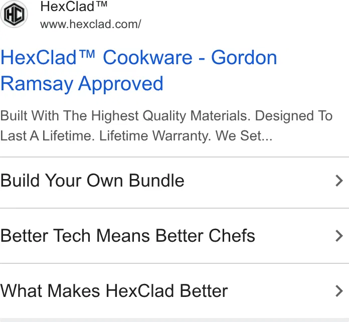 HexClad Cookware ad