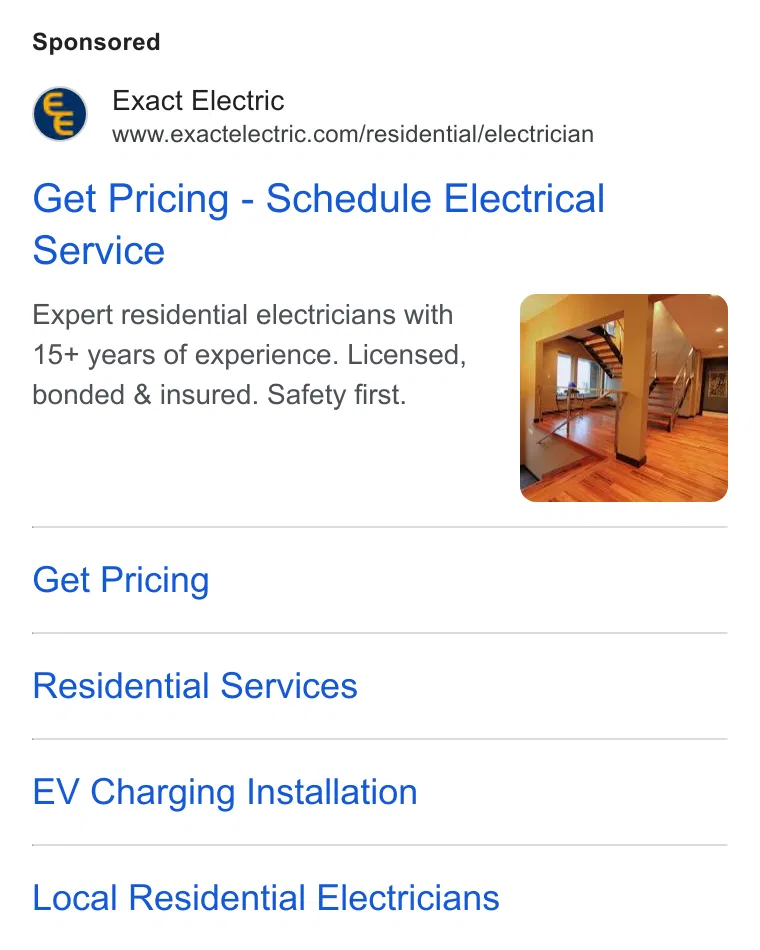 Exact Electric ad