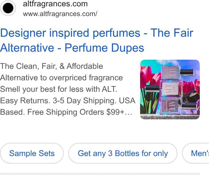 ALT. Fragrances ad
