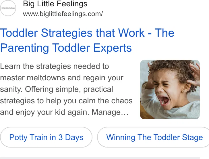 Big Little Feelings ad