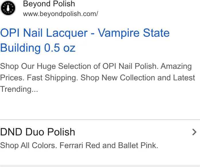Beyond Polish ad