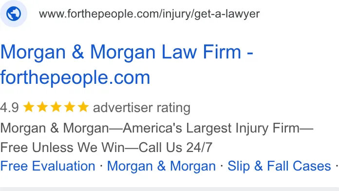 Morgan & Morgan ad