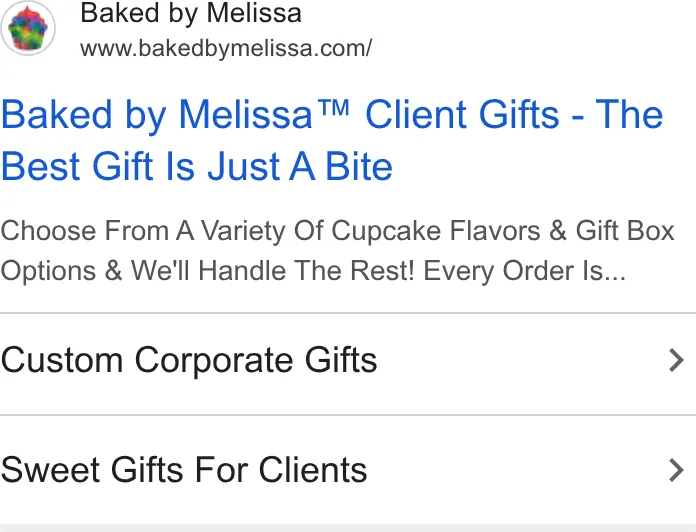 Baked by Melissa ad