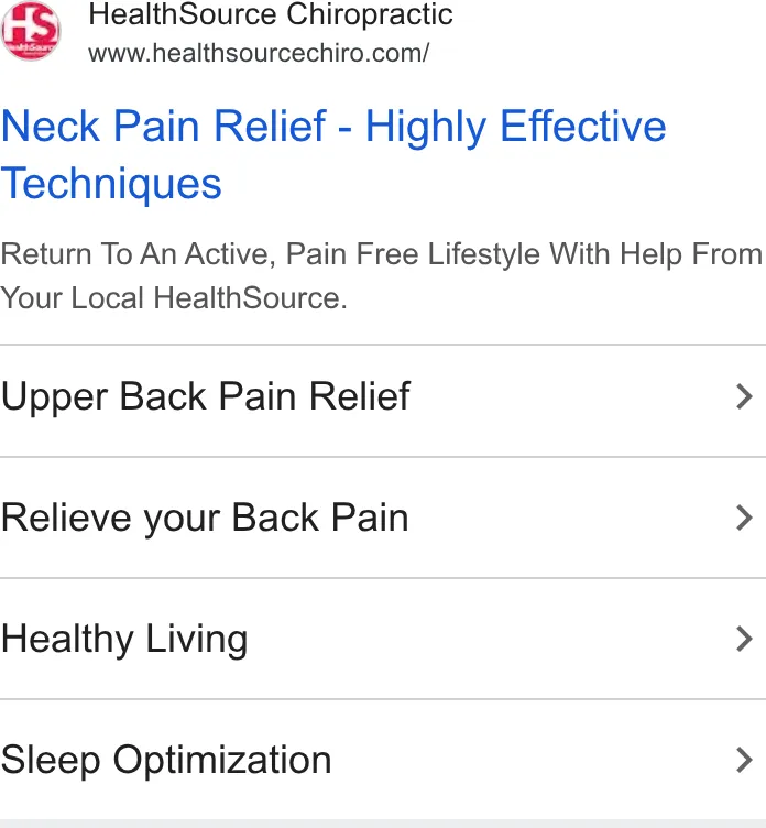 HealthSource Chiropractic of Troy ad