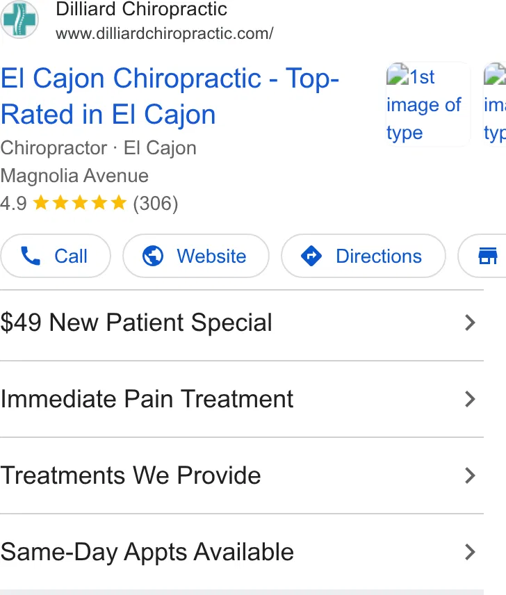 Dilliard Chiropractic ad