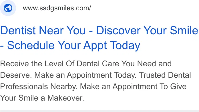 Standley Shores Dental Group ad