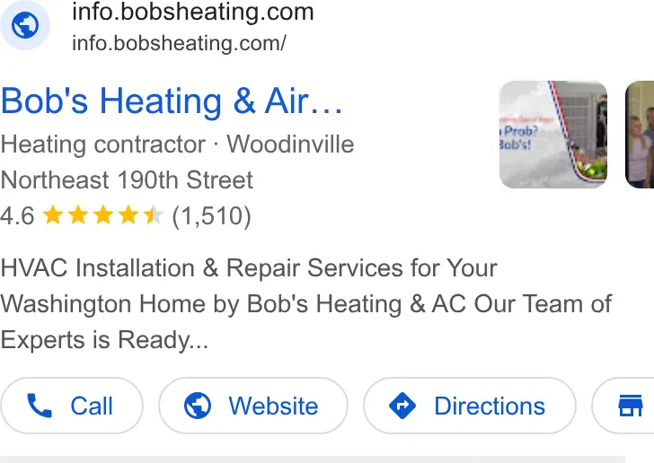 Bob's Heating & Air Conditioning ad