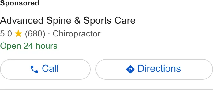 Advanced Spine & Sports Care ad