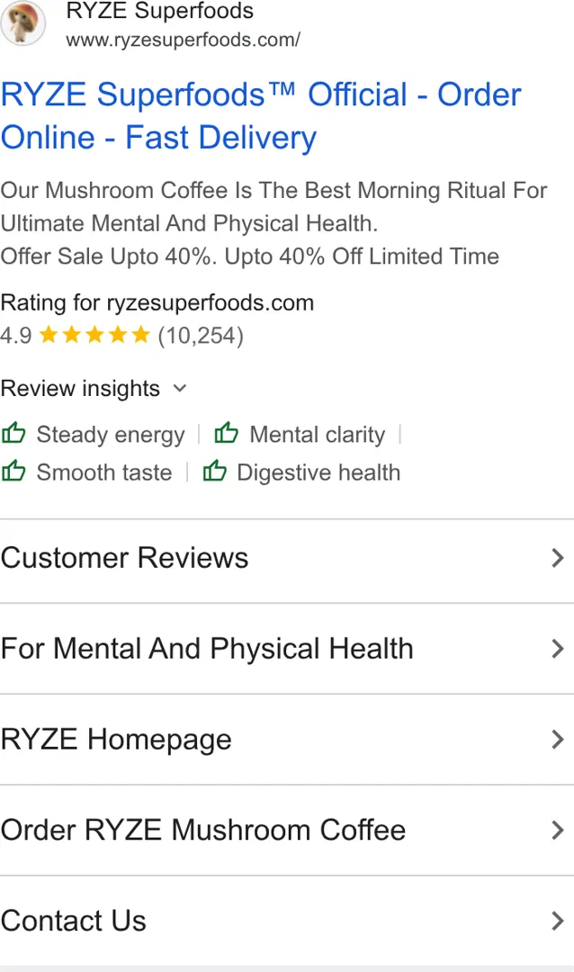 RYZE ad