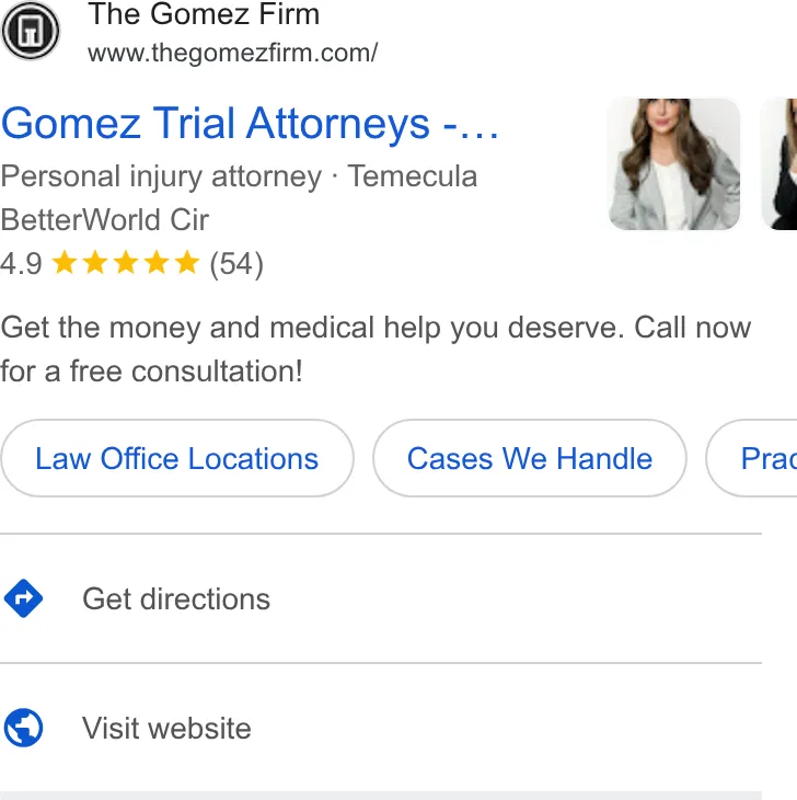 Gomez Trial Attorneys, Car Accident & Personal Injury Lawyers ad