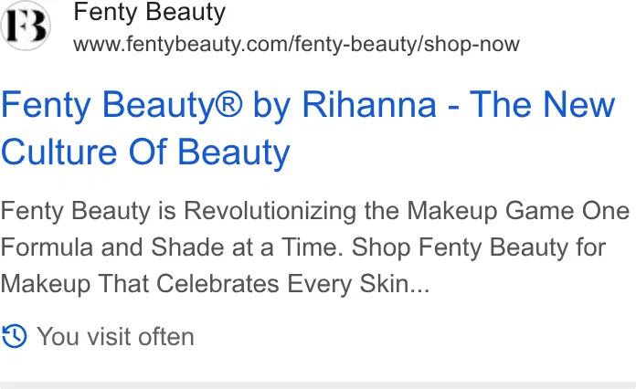 Fenty Beauty ad