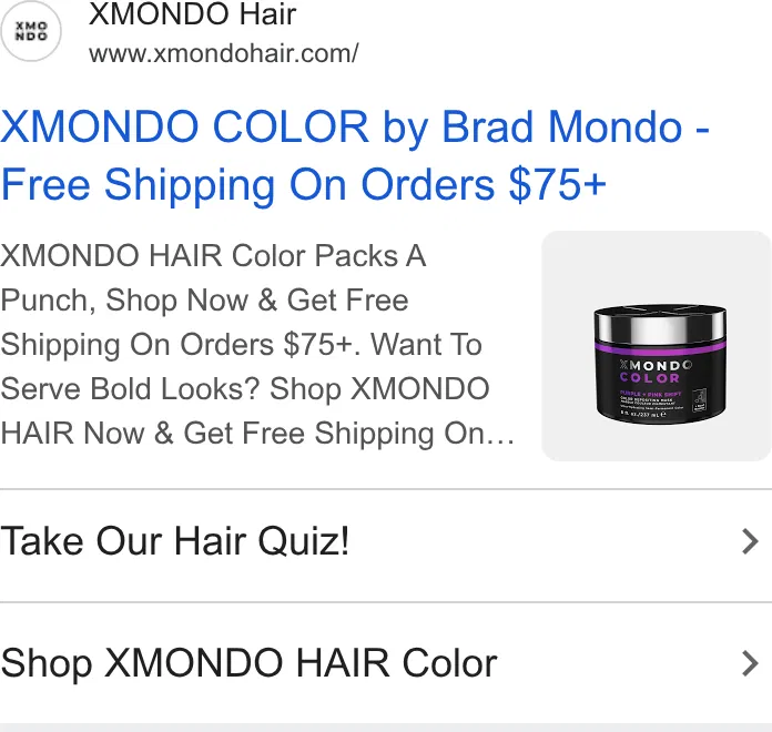 XMONDO HAIR ad
