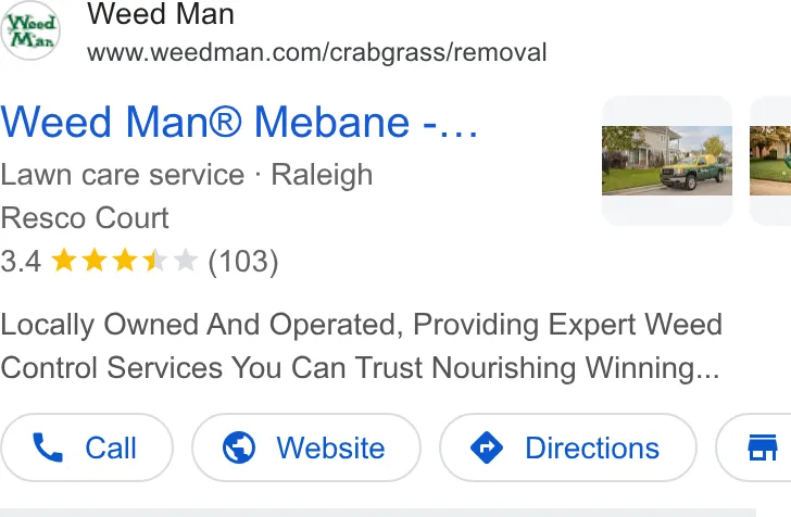 Weed Man Lawn Care ad