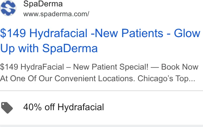 SpaDerma ad