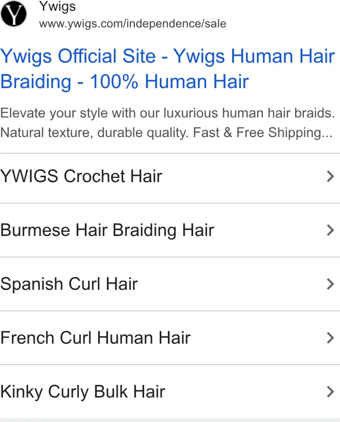 Ywigs ad