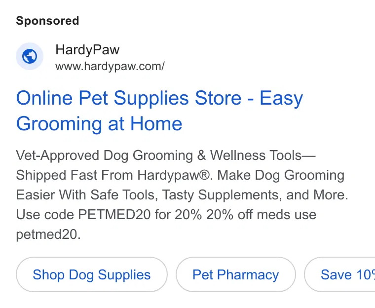 HardyPaw ad