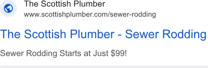 The Scottish Plumber ad