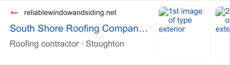 Reliable Roofing, Siding & Windows ad