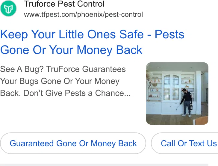 TruForce Pest Control ad
