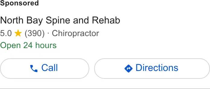 North Bay Spine and Rehab ad