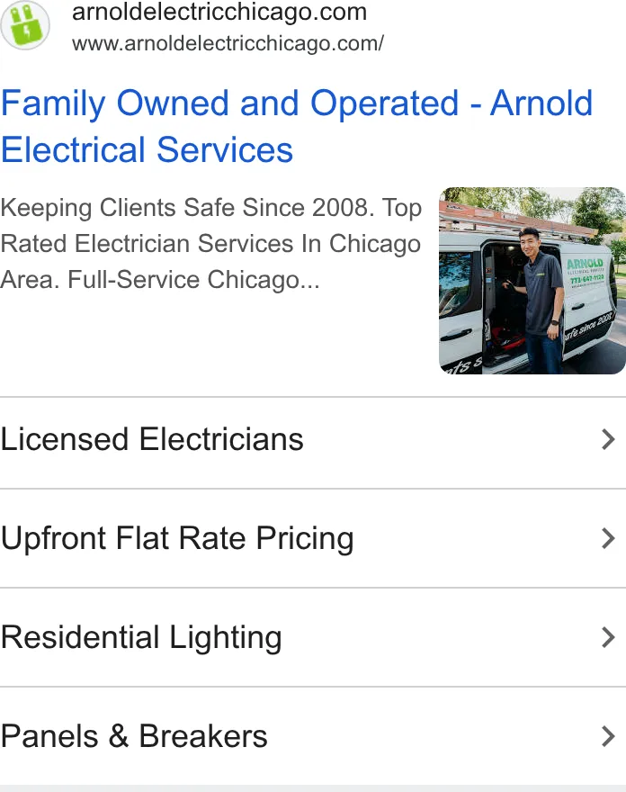 Arnold Electrical Services ad