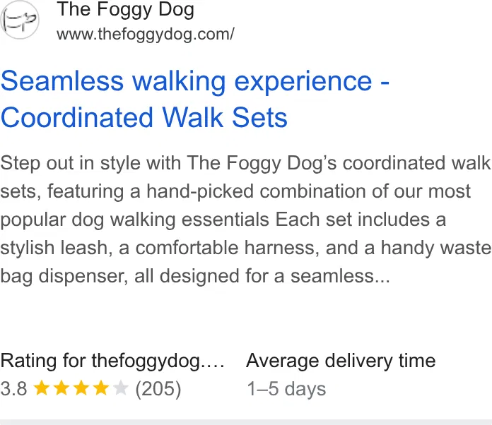 The Foggy Dog ad