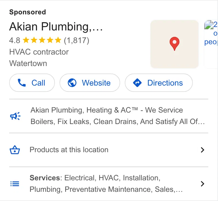 Akian Plumbing, Heating, Cooling & Electric ad